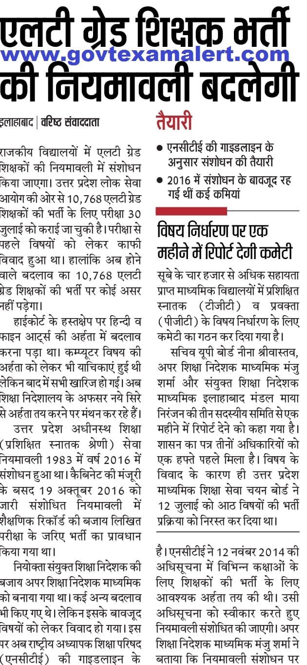 up lt grade selection process 2018 uppsc teacher exam latest updates teacher grade