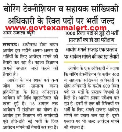 upsssc assistant statistical officer recruitment