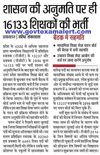 up tgt pgt recruitment 2020